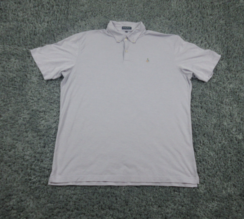 Peter Millar Shirt Mens Extra Large Blue Purple Blend Short Sleeve Polo Pullover
